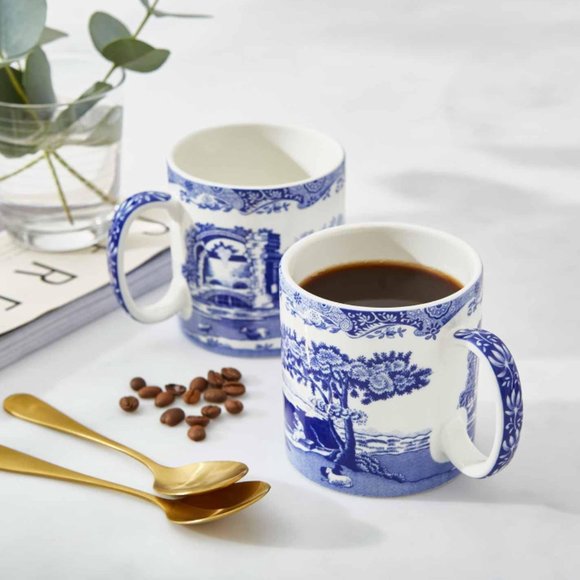 Spode Blue Italian Collection 9 Oz Mugs | Set of 4 Cups ( new with box) - Picture 5 of 8